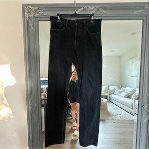 Vince Men's Cotton Black Straight Leg‎ Denim Jeans Size 32 x 34